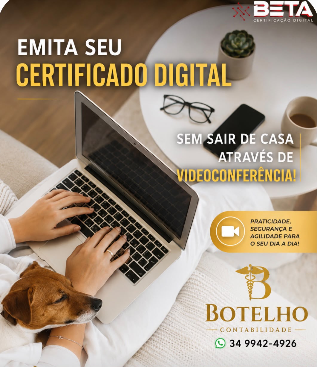 Emissão de certificado digital por videoconferência em parceria com a Beta Certificadora